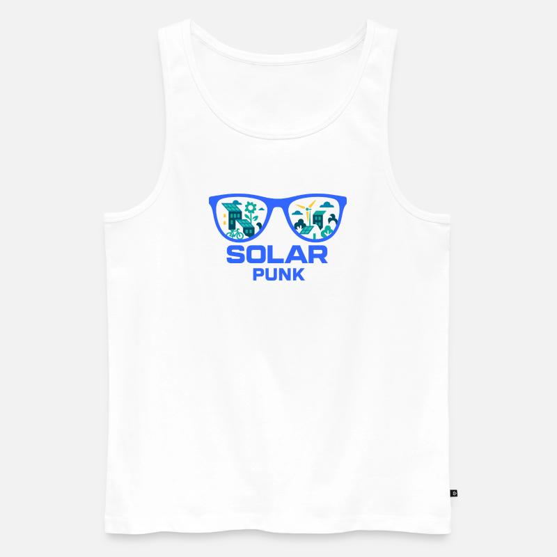 Solarpunk Vision - Männer Premium Bio Tank Top - Weiß