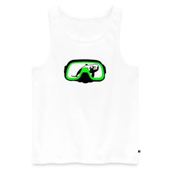 Diving goggles - Men's Premium Organic Tank Top - white - Front - Michal (187cm)
