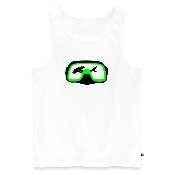 Diving goggles - Men's Premium Organic Tank Top - white - Front - Michal (187cm)