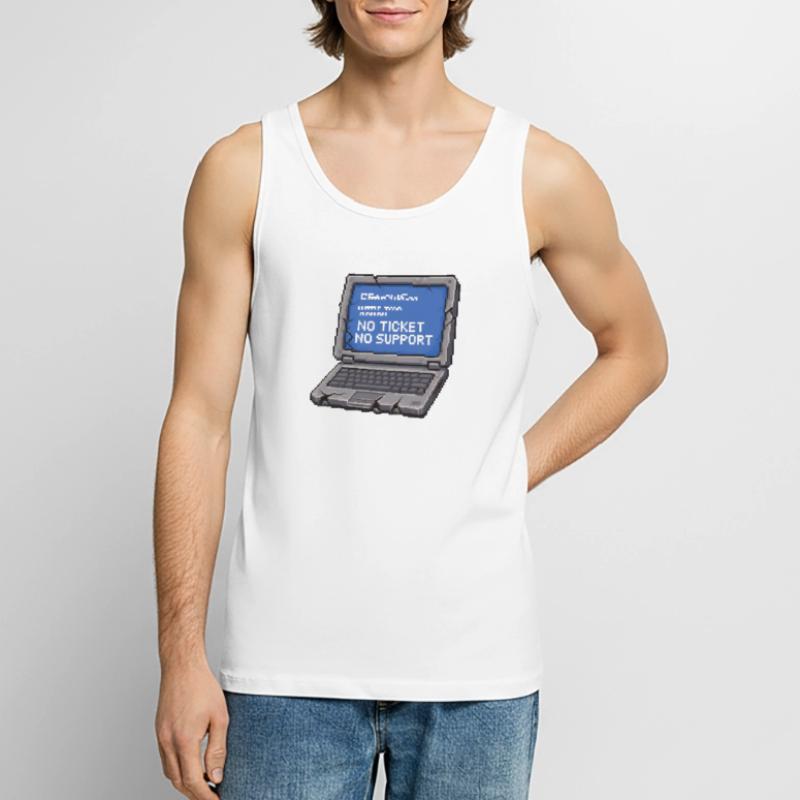 Pas de ticket, pas de support Admin IT Spruch Débardeur bio Premium Homme
