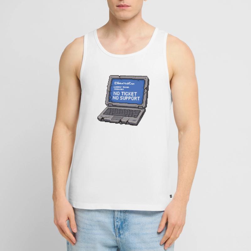 Pas de ticket, pas de support Admin IT Spruch Débardeur bio Premium Homme