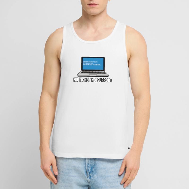 Pas de ticket pas de support Admin IT-Support Spruch Débardeur bio Premium Homme