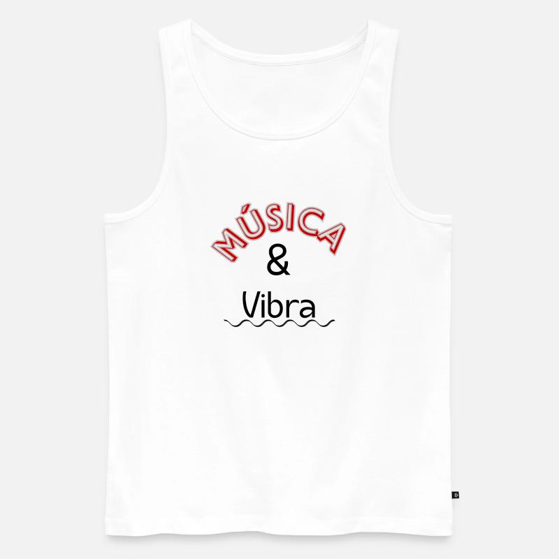 Gute Stimmung. Musik - Männer Premium Bio Tank Top - Weiß