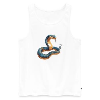 Serpent4 - Débardeur bio Premium Homme - blanc - Devant - Michal (187cm)