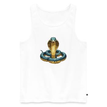 Serpent3 - Débardeur bio Premium Homme - blanc - Devant - Michal (187cm)