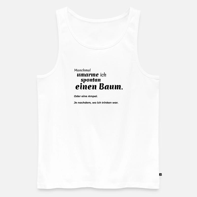 Baeume umarmen - Männer Premium Bio Tank Top - Weiß