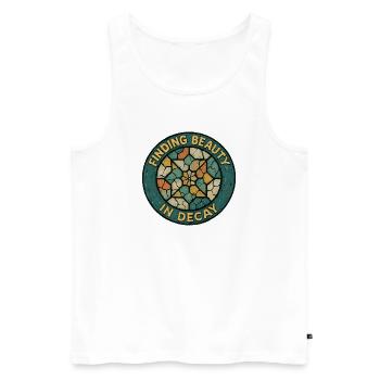 Urbex - Urban Exploration - Men's Premium Organic Tank Top - white - Front - AI Model Male 178 light (178cm)