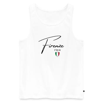 Florence Italy, elegant design of Florence - Men's Premium Organic Tank Top - white - Front - Michal (187cm)