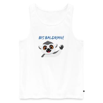 Panda Gruß Mascot Bis Baldrian! - Männer Premium Bio Tank Top - Weiß - Vorne - Michal (187cm)