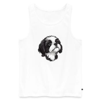 Shih Tzu - Männer Premium Bio Tank Top - Weiß - Vorne - Michal (187cm)