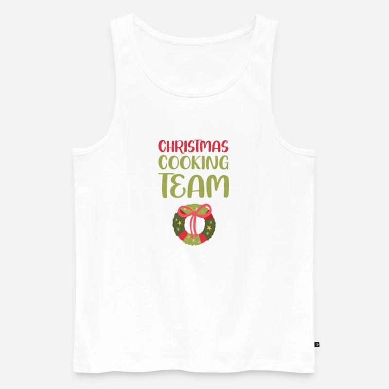 Weihnachts Kochen Backen Team - Männer Premium Bio Tank Top - Weiß
