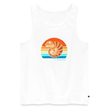 Blue Tongue Lizard - Men's Premium Organic Tank Top - white - Front - AI Model Male 178 light (178cm)