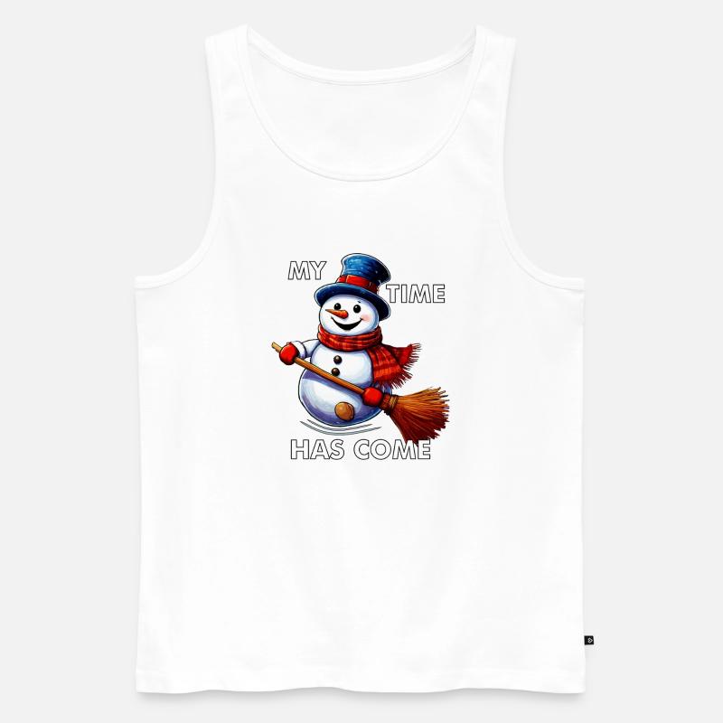 SCHNEEMANN MY TIME HAS COME - Männer Premium Bio Tank Top - Weiß