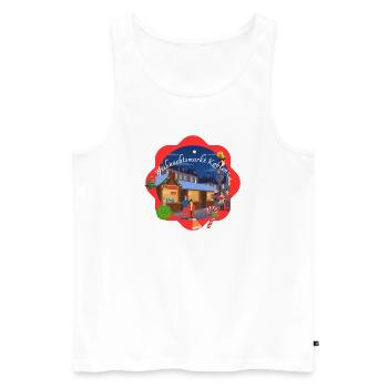 Koblenz Christmas Market - Men's Premium Organic Tank Top - white - Front - AI Model Male 178 light (178cm)