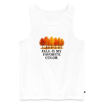 L’automne est ma couleur préférée L’amour d’automne - Débardeur bio Premium Homme - blanc - Devant - Michal (187cm)