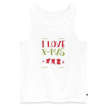 I love Xmas Christmas - Men's Premium Organic Tank Top - white - Front - Michal (187cm)