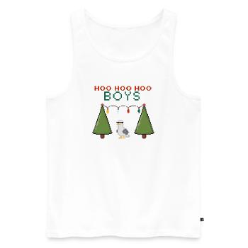 Pixel Seagull Christmas Boys - Men's Premium Organic Tank Top - white - Front - Michal (187cm)