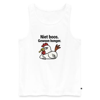 Werde nicht wütend. Nur Hunger. - Männer Premium Bio Tank Top - Weiß - Vorne - AI Model Male 178 light (178cm)