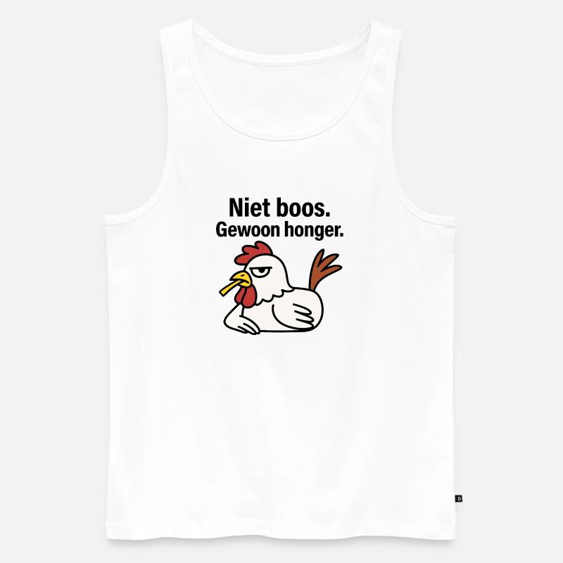 Werde nicht wütend. Nur Hunger. - Männer Premium Bio Tank Top - Weiß