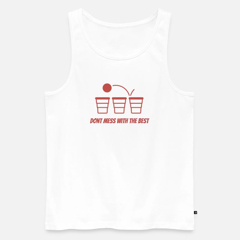 Drei Becher Der Beste Bleibt - Männer Premium Bio Tank Top - Weiß