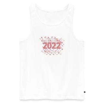 2022 - Männer Premium Bio Tank Top - Weiß - Vorne - AI Model Male 178 light (178cm)