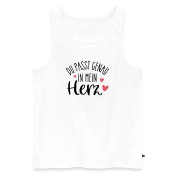 TU t’intégres parfaitement dans mon cœur | Personne préférée - Débardeur bio Premium Homme - blanc - Devant - Michal (187cm)