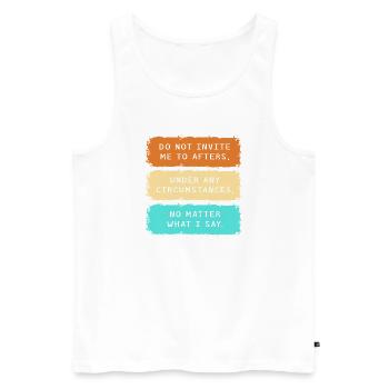 Ne m’invitez pas au festival Afters Rave Party - Débardeur bio Premium Homme - blanc - Devant - Michal (187cm)