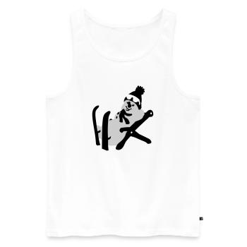 Bonhomme de neige - Débardeur bio Premium Homme - blanc - Devant - Michal (187cm)