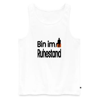 Ruhestand - Männer Premium Bio Tank Top - Weiß - Vorne - Michal (187cm)