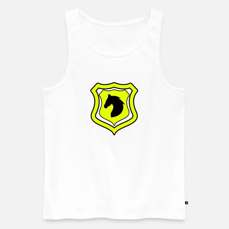 Pferde - Männer Premium Bio Tank Top - Weiß