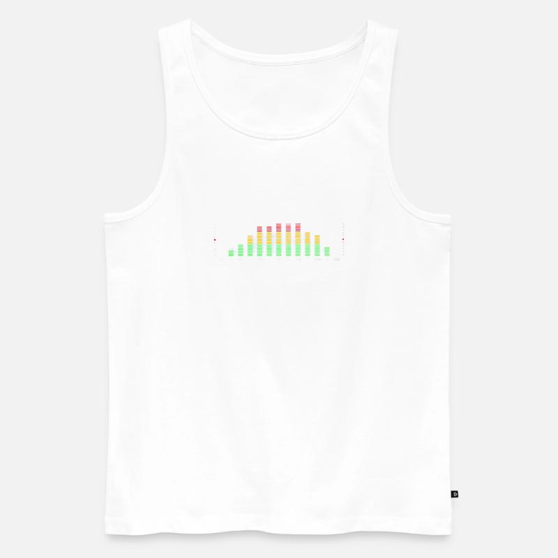 Rainbow Equalizer Pulse - Männer Premium Bio Tank Top - Weiß
