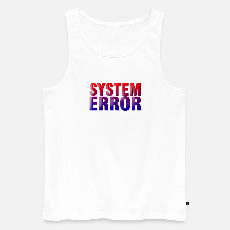 Systemfehler Gradient Typo - Männer Premium Bio Tank Top - Weiß