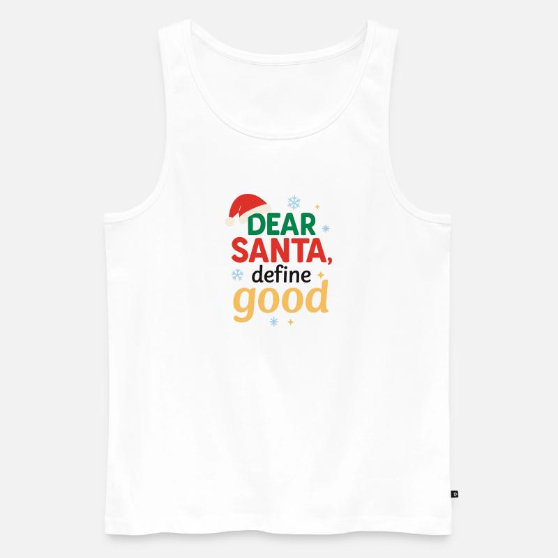Weihnachtsmann Definiere Gut - Männer Premium Bio Tank Top - Weiß