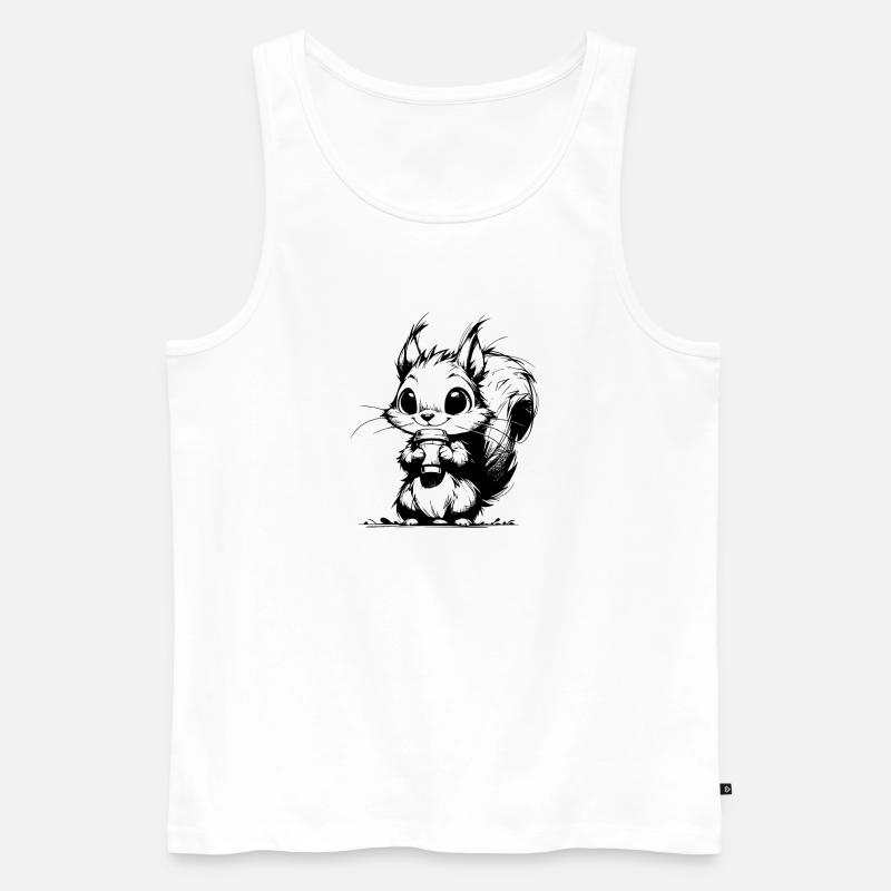 Waldbewohner mit Kaffee Waldrand Kaffeeklatsch - Männer Premium Bio Tank Top - Weiß
