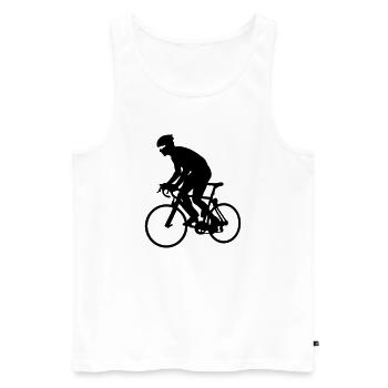 Coureur - Débardeur bio Premium Homme - blanc - Devant - AI Model Male 178 light (178cm)