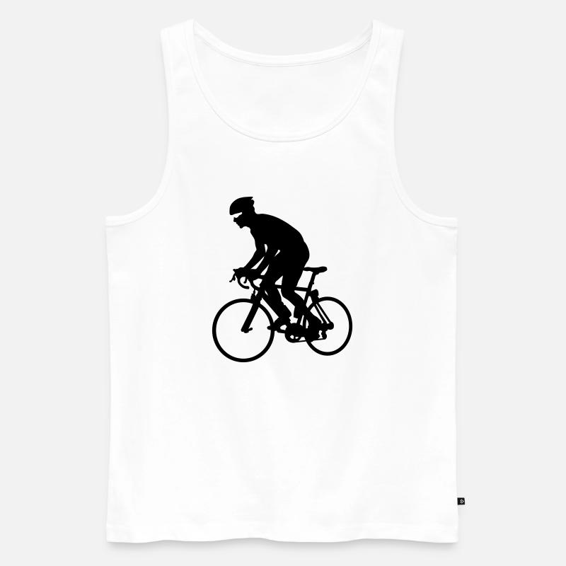 Rennrad - Männer Premium Bio Tank Top - Weiß