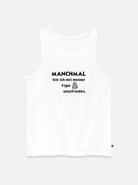 Figur unzufrieden - Männer Premium Bio Tank Top - Weiß