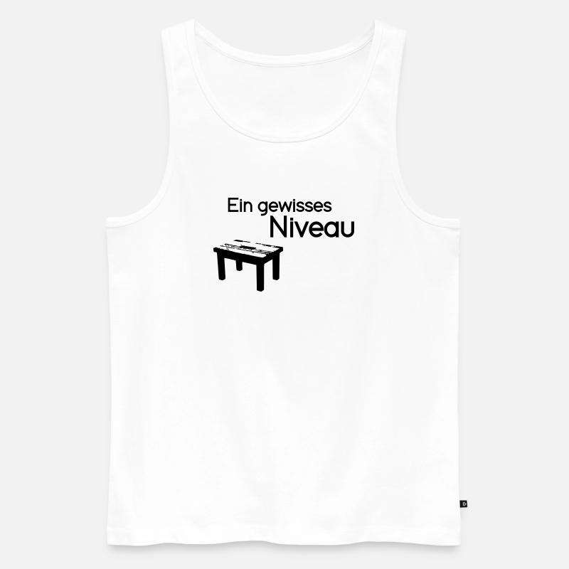 Ein gewisses Niveau - Männer Premium Bio Tank Top - Weiß