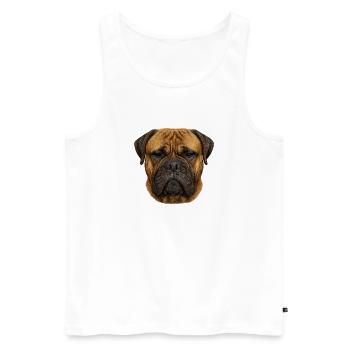 Massive Head Mastiff Portrait - Men's Premium Organic Tank Top - white - Front - Michal (187cm)