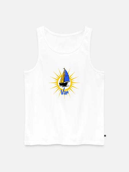 Segelboot Soleil Var - Männer Premium Bio Tank Top - Weiß