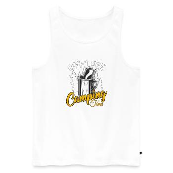 Camping - Débardeur bio Premium Homme - blanc - Devant - Michal (187cm)