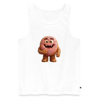 Doughnut - Men's Premium Organic Tank Top - white - Front - AI Model Male 178 light (178cm)