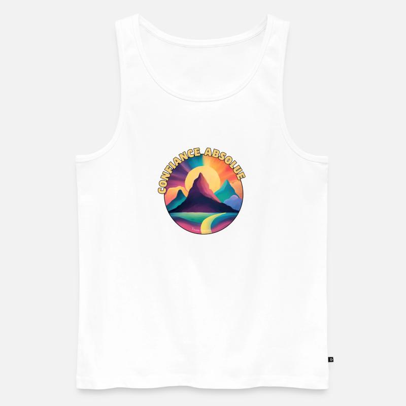 Absolute Trust Regenbogenberge - Männer Premium Bio Tank Top - Weiß