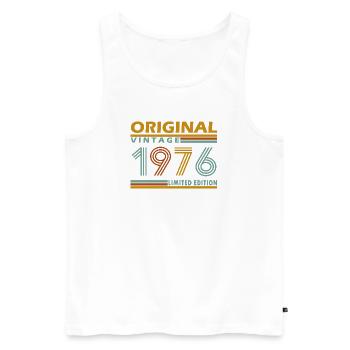 Original Vintage 1976 Limited Edition - Men's Premium Organic Tank Top - white - Front - AI Model Male 178 light (178cm)