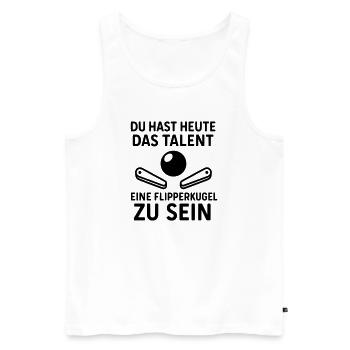 Flipper Collègue Travail Équipe Joie - Débardeur bio Premium Homme - blanc - Devant - AI Model Male 178 light (178cm)