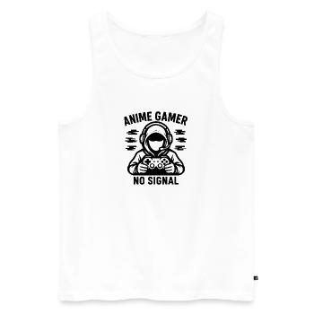 Anime Gamer Ohne Signal - Männer Premium Bio Tank Top - Weiß - Vorne - Michal (187cm)