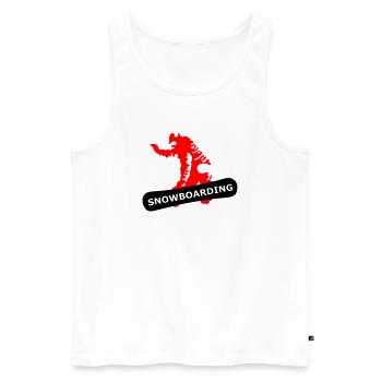 Snowboarding - Männer Premium Bio Tank Top - Weiß - Vorne - Michal (187cm)