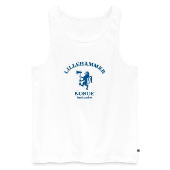 Lillehammer Norway Norwegen - Männer Premium Bio Tank Top - Weiß - Vorne - Michal (187cm)