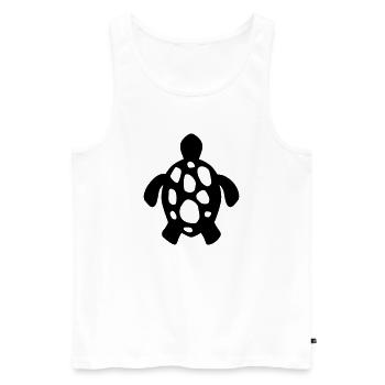 Sea Turtle – Underwater & Beach Motif - Men's Premium Organic Tank Top - white - Front - AI Model Male 178 light (178cm)
