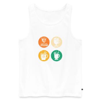 Santa Claus Mulled Wine Christmas - Men's Premium Organic Tank Top - white - Front - Michal (187cm)